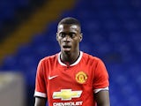 Axel Tuanzebe of Man United during the FA Youth Cup Fifth Round match between Tottenham Hotspur and Manchester United at White Hart Lane on February 09, 2015