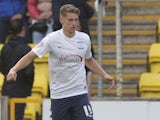 Calum Woods in action for Preston North End at the Pre Season Friendly between Motherwell and Preston North End at the City Stadium on July 24th, 2015