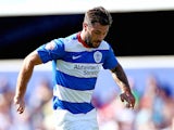 Charlie Austin of QPR in action during the Sky Bet Championship match between Queens Park Rangers and Rotherham United at Loftus Road on August 22, 2015 in London, England.