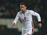 Diego Poyet of Milton Keynes Dons in action during the Sky Bet Championship match between Milton Keynes Dons and Charlton Athletic at Stadium MK on November 3, 2015