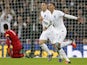 England's midfielder Dele Alli (R) celebrates scoring his team's first goal during the friendly football match between England and France at Wembley Stadium in west London on November 17, 2015