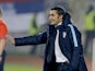 Athletic's head coach Ernesto Valverde gestures during the UEFA Europa League Group L football match between Partizan and Athletic Bilbao at the FK Partizan Stadium on October 22, 2015