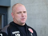 Morecambe manager Jim Bentley looks on prior to the Sky Bet League Two match between Morecambe and Northampton Town at Globe Arena on September 19, 2015