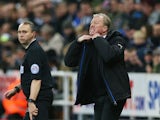 Steve McClaren manager of Newcastle United reacts during the Barclays Premier League match between Newcastle United and Leicester City at St James' Park on November 21, 2015