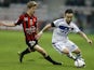 Lyon's French midfielder Mathieu Valbuena (R) vies with Nice's French midfielder Vincent Koziello during the French L1 football match Nice (OGC Nice) vs Lyon (OL) on November 20, 2015 at the 'Allianz Riviera' stadium in Nice, southeastern France.