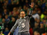 Martin O'Neill the manager of the Republic of Ireland reacts during the UEFA EURO 2016 Qualifier play off, second leg match between Republic of Ireland and Bosnia and Herzegovina at the Aviva Stadium on November 16, 2015