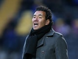 Notts County manager Ricardo Moniz shouts instructions to his players during the Sky Bet League Two match between Notts County and Northampton Town at Meadow Lane on November 21, 2015