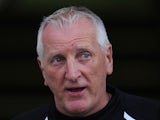 Tranmere Rovers manager Ronnie Moore looks on during the pre season friendly match between Tranmere Rovers and Burnley at Prenton Park on July 23, 2013