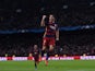 Barcelona's Uruguayan forward Luis Suarez celebrates after scoring during the UEFA Champions League Group E football match FC Barcelona vs AS Roma at the Camp Nou stadium in Barcelona on November 24, 2015