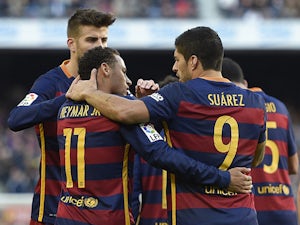 Neymar, Suarez give Barcelona lead