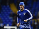 Eden Hazard warms up at White Hart Lane prior to the game between Spurs and Chelsea on November 29, 2015