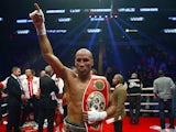 James Degale of England celebrates after defeating Lucian Bute of Canada during their IBF super-middleweight championship fight at the Centre Videotron on November 29, 2015 in Quebec City, Quebec, Canada. 