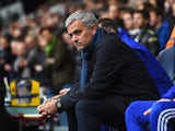 Chelsea boss Jose Mourinho watches on prior to the game with Spurs on November 29, 2015