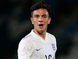 Josh Harrop of England in action during the U20 International friendly match between England and Romania on September 5, 2014 in Telford, England.