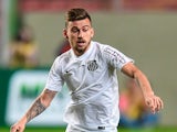 Lucas Lima #20 of Santos a match between Atletico MG and Santos as part of Brasileirao Series A 2015 at Independencia Stadium on June 10, 2015