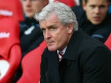Mark Hughes manager of Stoke City looks on prior to the Barclays Premier League match between Sunderland and Stoke City at Stadium of Light on November 28, 2015 in Sunderland, England.