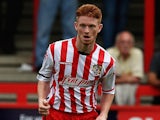 Dale Gorman of Stevenage in action during a pre-season friendly match between Stevenage and Tottenham XI at the Lamax Stadium on August 1, 2015 in Stevenage, England.