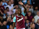 Enner Valencia of West Ham celebrates scoring his side's opening goal during the UEFA Europa League third qualifying round match between West Ham United and Astra Giurgiu at the Boleyn Ground on July 30, 2015 in London, England.