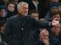 Jose Mourinho Manager of Chelsea gestures during the Barclays Premier League match between Chelsea and A.F.C. Bournemouth at Stamford Bridge on December 5, 2015 in London, England.