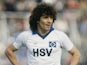 Kevin Keegan in action for SV Hamburg during a German League match