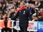 Jurgen Klopp manager of Liverpool gestures during the Barclays Premier League match between Newcastle United and Liverpool at St James' Park on December 6, 2015