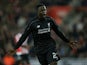 Liverpool's Belgian striker Daniel Origi celebrates scoring his team's fourth goal during the English League Cup quarter-final football match between Southampton and Liverpool at St Mary's Stadium in Southampton, southern England on December 2, 2015