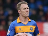 Mark Ellis of Shrewsbury Town in action during the Sky Bet League Two match between Shrewsbury Town and Northampton Town at Greenhous Meadow on February 28, 2015 in Shrewsbury, England