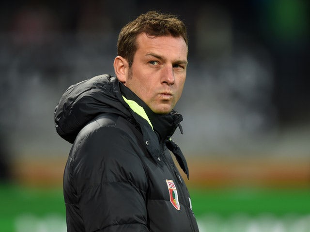 Augsburg's headcoach Markus Weinzierl arrives for the German first division Bundesliga football match FC Augsburg v VfL Wolfsburg in Augsburg, southern Germany, on November 29, 2015