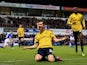 David Nugent of Middlesbrough celebrates scoring his teams second goal during the Sky Bet Championship match between Ipswich Town and Middlesbrough at Portman Road stadium on December 4, 2015