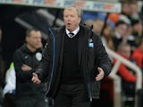 Newcastle United's English head coach Steve McClaren reacts during the English Premier League football match between Newcastle United and Liverpool at St James' Park in Newcastle-upon-Tyne, north east England, on December 6, 2015