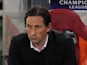 Bayer 04 Leverkusen head coach Roger Schmidt looks on during the UEFA Champions League Group E match between AS Roma and Bayer 04 Leverkusen at Olimpico Stadium on November 4, 2015