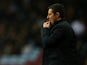 Aston Villa's French manager Remi Garde watches his players during the English Premier League football match between Aston Villa and Arsenal at Villa Park in Birmingham, central England on December 13, 2015.