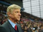 sene Wenger manager of Arsenal looks on prior to the Barclays Premier League match between Aston Villa and Arsenal at Villa Park on December 13, 2015 in Birmingham, England.