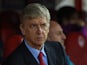 sene Wenger of Arsenal looks on during the UEFA Champions League Group F match between Olympiacos FC and Arsenal FC at Karaiskakis Stadium on December 9, 2015 in Piraeus, Greece.
