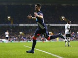 Ayoze Perez of Newcastle United celebrates as he scores their second goal during the Barclays Premier League match between Tottenham Hotspur and Newcastle United at White Hart Lane on December 13, 2015