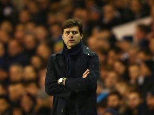 Mauricio Pochettino the manager of Spurs looks on during the UEFA Europa League Group J match between Tottenham Hotspur and AS Monaco at White Hart Lane on December 10, 2015