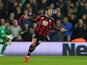 Adam Smith celebrates scoring for Bournemouth against West Brom on December 19, 2015