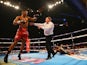 Anthony Joshua knocks out Dillian Whyte at the O2 Arena in London on December 12, 2015