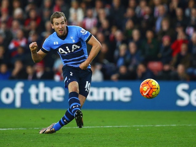 Harry Kane scores for Spurs at Southampton on December 19, 2015