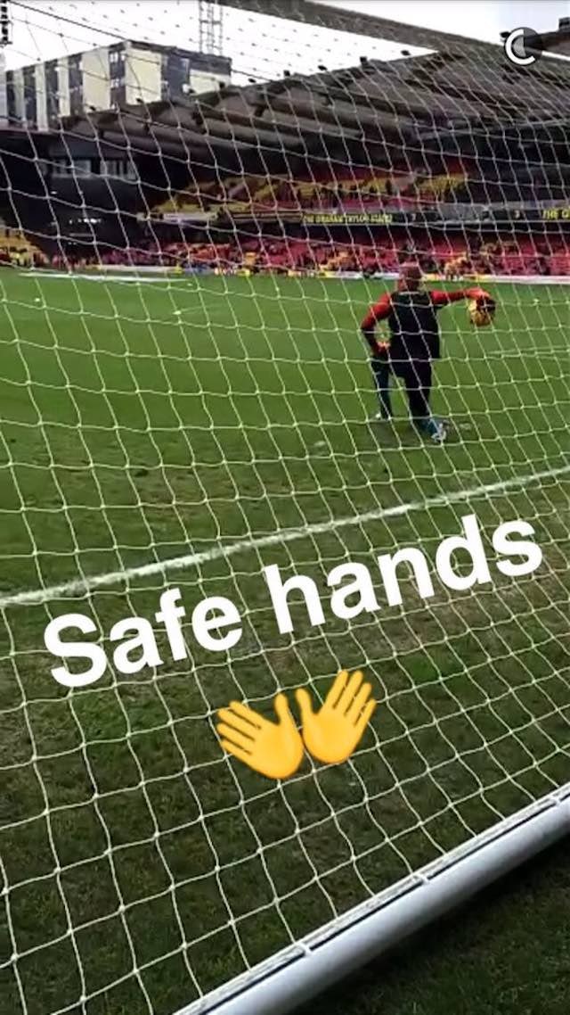 Liverpool's "safe hands" Snapchat from December 20
