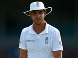 Stuart Broad in action for England on day two of the first Test between South Africa and England on December 27, 2015