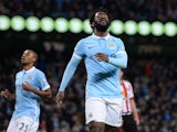 Wilfred Bony reacts after missing a penalty for Man City against Sunderland on December 26, 2015