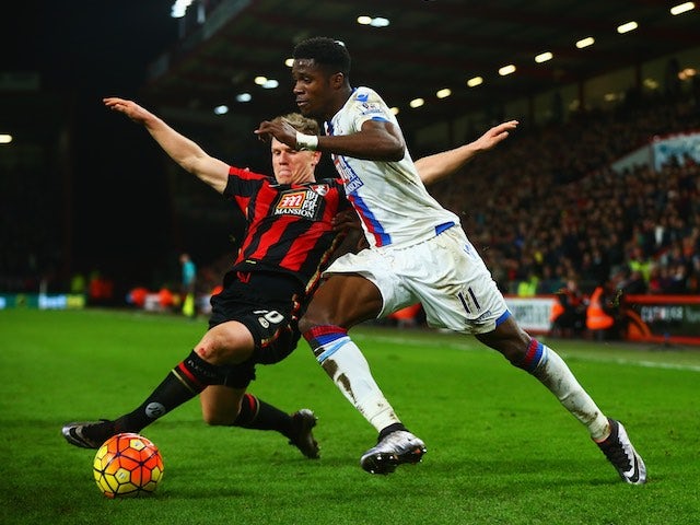 Crystal Palace's Wilfried Zaha and Matt Ritchie of Bournemouth on December 26, 2015