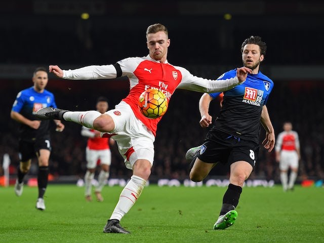 Arsenal's Calum Chambers and Bournemouth's Harry Arter on December 28, 2015