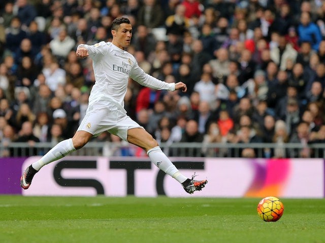Cristiano Ronaldo in action during Real Madrid's game with Real Sociedad on December 30, 2015
