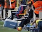 Gary Neville watches on during the game between Villarreal and Valencia on December 31, 2015