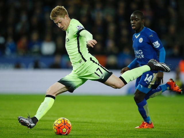 The handsome Kevin de Bruyne in action during the game between Leicester City and Manchester City on December 29, 2015