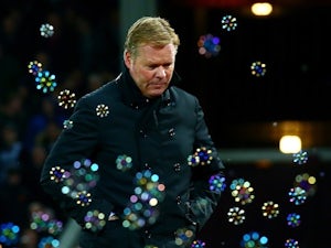 Ronald Koeman is forever blowing bubbles during the game between West Ham and Southampton on December 28, 2015