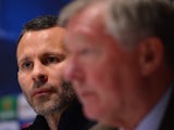 Ryan Giggs and Alex Ferguson pictured together at a press conference in March 2013