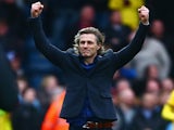 Gareth Ainsworth cheers after the FA Cup game between Wycombe Wanderers and Aston Villa on January 9, 2016